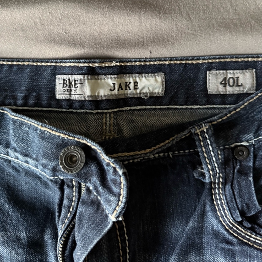 BKE Jake Men's Dark Blue Relaxed Jeans